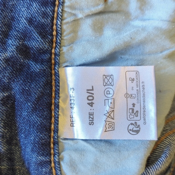 Oraije Paris High Rise Stretch Denim Jeans Size 40L or US 30 - Picture 6 of 6
